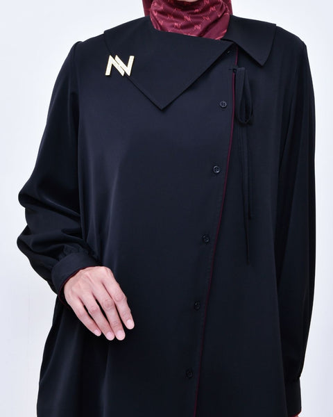 Asymetris Black Shirt
