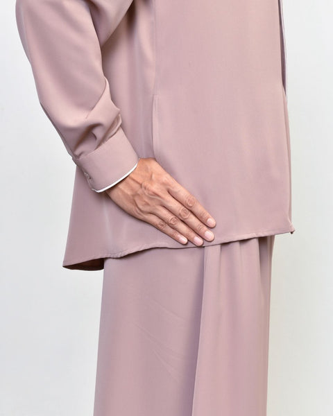 Piping Clam Midi Shirt & Skirt
