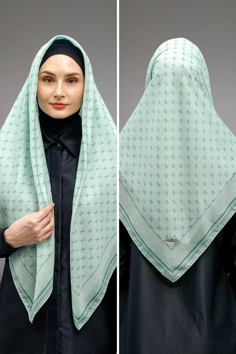 Monogram Hint Of Green Square