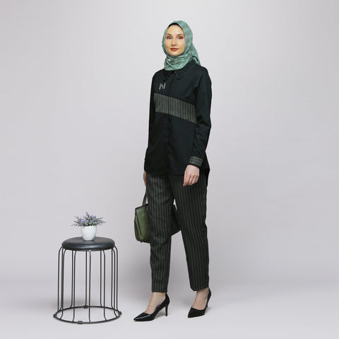 Asymmetric Strape Joy Black Mountain Shirt