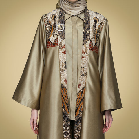 1 SET Outer Bell Bright Gold Exclusive Batik (Shirt, Culotte)
