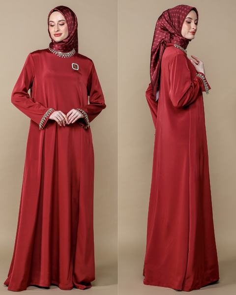 RAYA SERIES: Hafshah Burnt Umber Dress