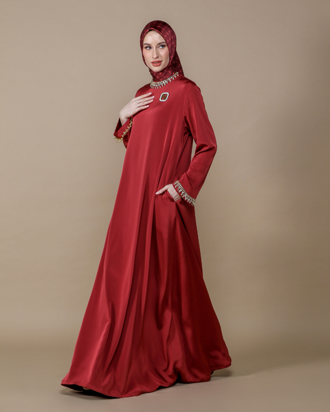 RAYA SERIES: Hafshah Burnt Umber Dress