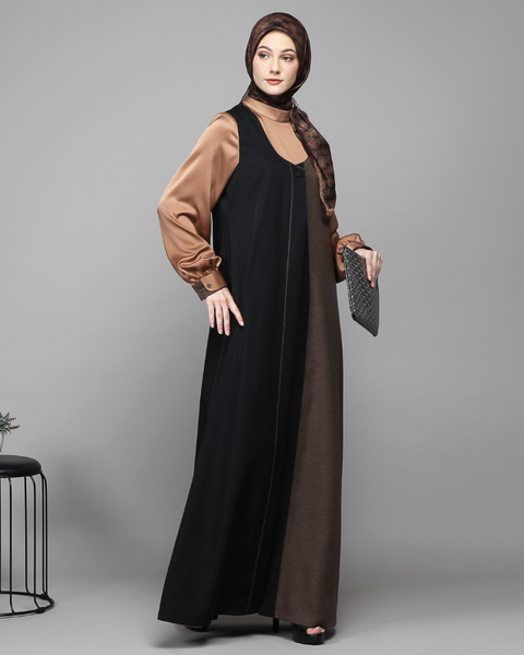 TwoToned Woodsmoke Brown Dress