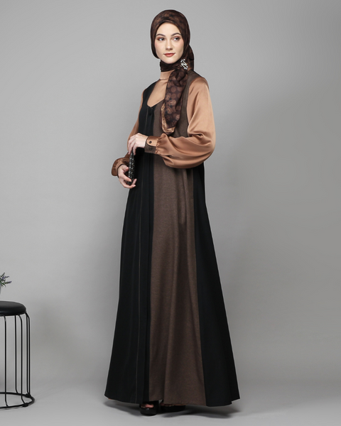 TwoToned Woodsmoke Brown Dress