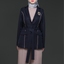 Ribbon Dark Navy Beaver Blazer (Shirt & Inner)