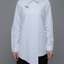 Flap Asymmetric White Shirt
