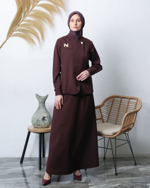 2in1 Burnt Siena Midi Shirt & Skirt