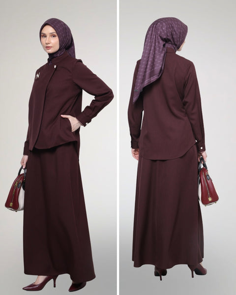 2in1 Burnt Siena Midi Shirt & Skirt