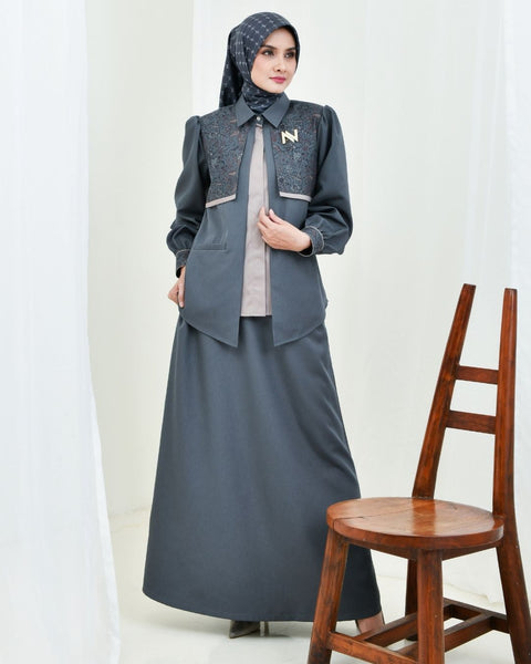 2in1 Laurel Tone Midi Shirt & Skirt