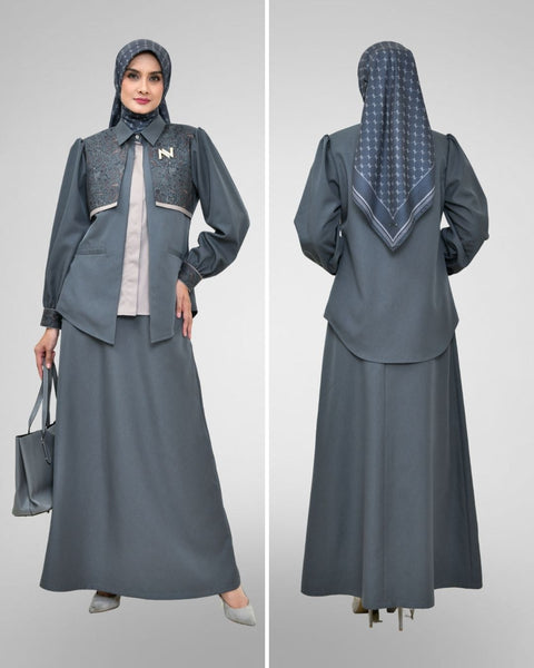 2in1 Laurel Tone Midi Shirt & Skirt
