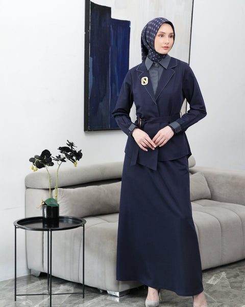 2in1 Midnight Azura Midi Shirt & Skirt