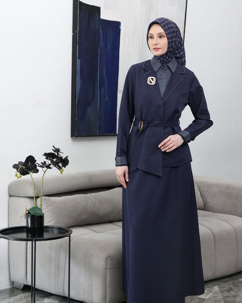 2in1 Midnight Azura Midi Shirt & Skirt