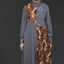 Asymmetric Lava Grey Toffe Batik Dress