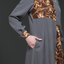 Asymmetric Lava Grey Toffe Batik Dress