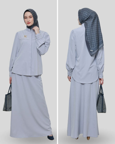 Martini Gray Piping (Shirt & Skirt)