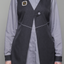2in1 Vest Snap Button Northern Grey Chill Shirt