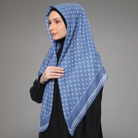 Monogram Hippie Blue Square