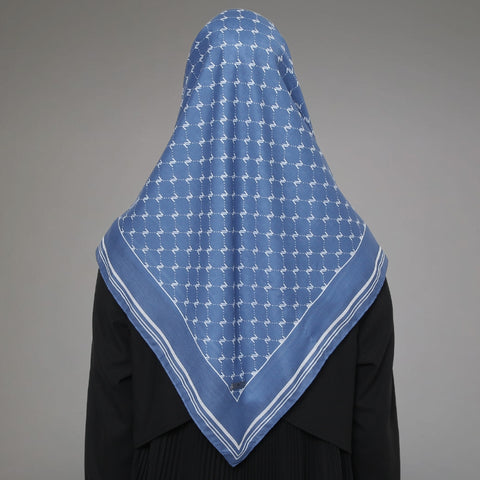 Monogram Hippie Blue Square