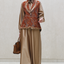 One Set Batik Shadow Metallic Copper Midi (Shirt + Skirt)