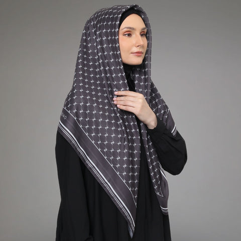 Monogram Dark Brown Square