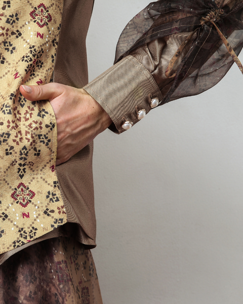 One Set Al-Khazneh Twine Copper (Midi Shirt & Skirt)