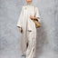 Abaya Oat Grey (Shirt, Long Outer & Culotte)