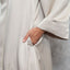 Abaya Oat Grey (Shirt, Long Outer & Culotte)