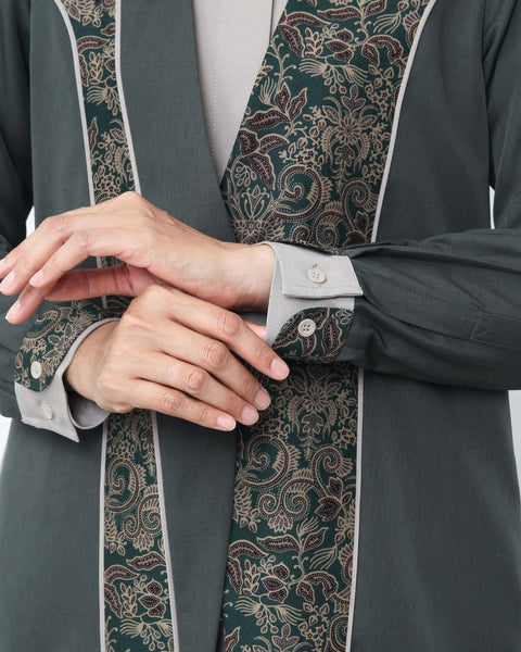 2in1 Rust Green Aruna Dress