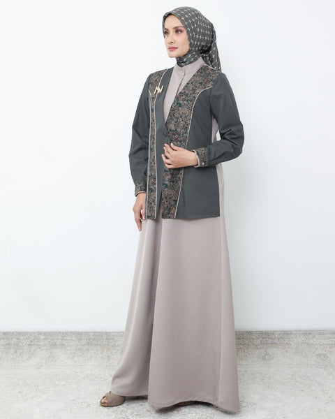 2in1 Rust Green Aruna Dress