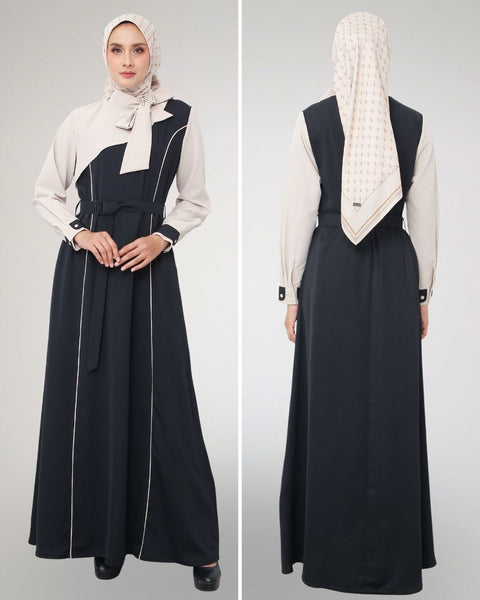 Ribbon Black Aruna Dress