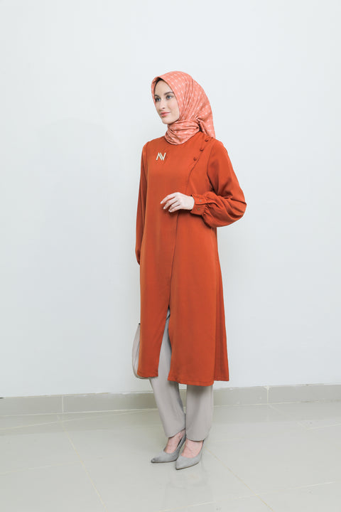 Flap Carmine Pea Tunic