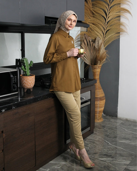 Basic Gold Brown Siena Shirt