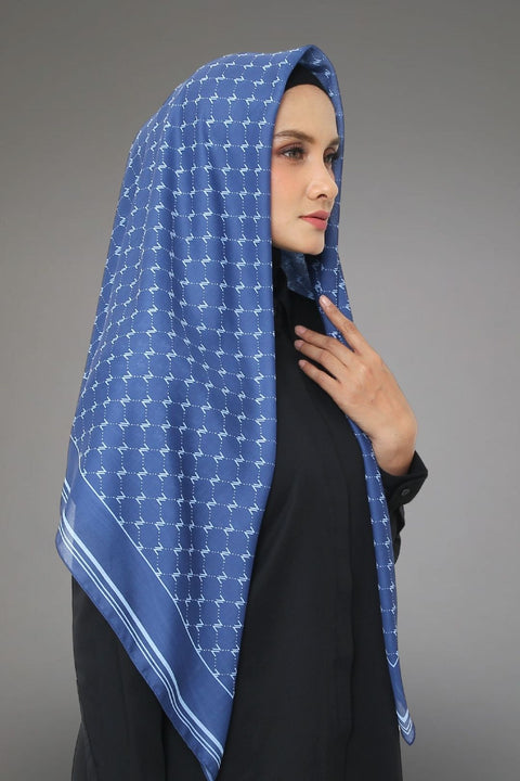 Monogram Denim Blue Square