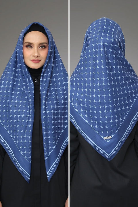 Monogram Denim Blue Square