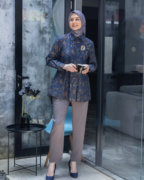Piping Blue Azura Shirt