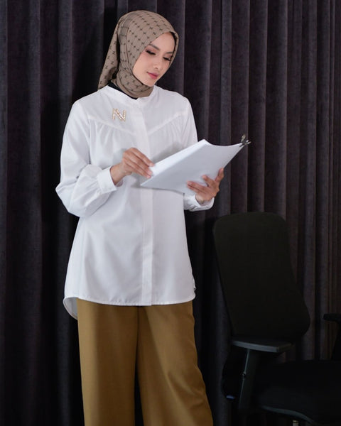 Piping White Shirt