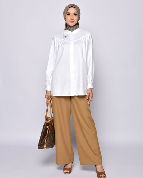 Piping White Shirt
