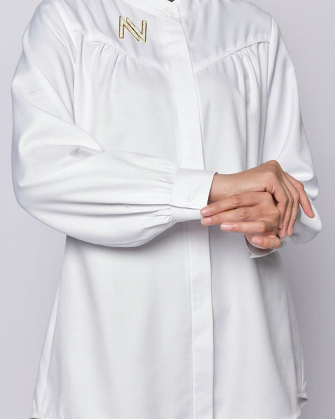 Piping White Shirt