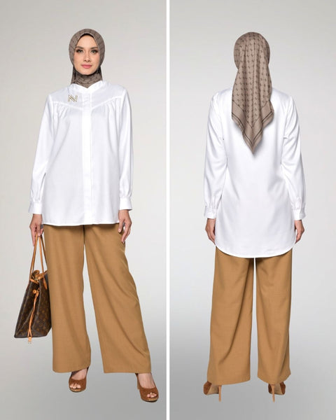 Piping White Shirt