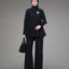 Pleats Black Latta Shirt & Culotte (ONESET)