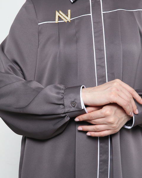 Pleats Pewter Siena Shirt