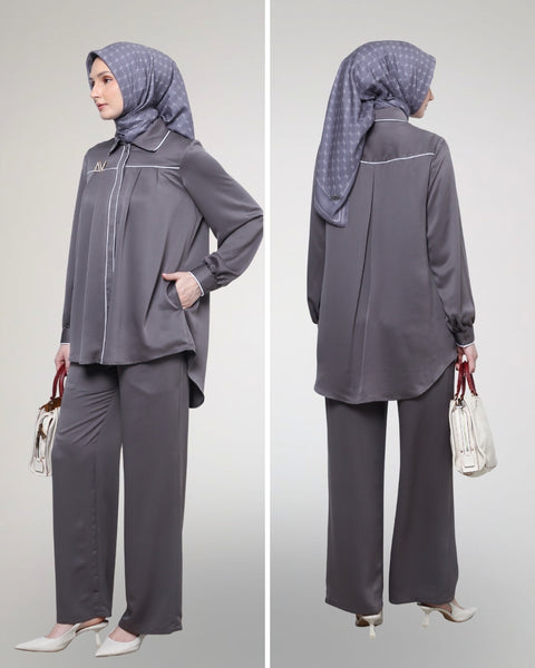 Pleats Pewter Siena Shirt