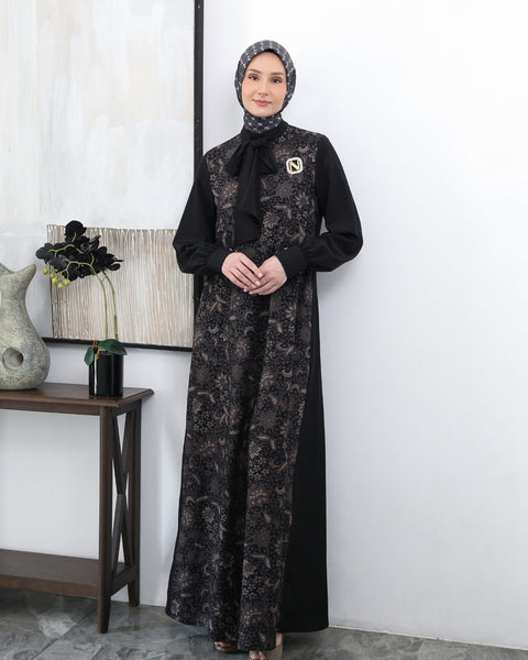Ribbon Black Latta Dress
