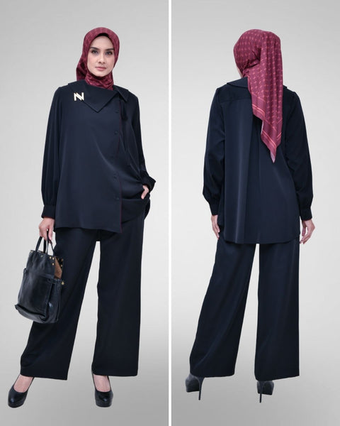 Asymetris Black Shirt