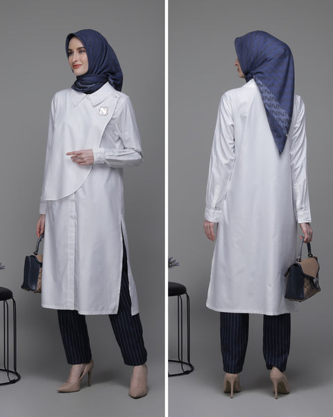 Flap White Tunic