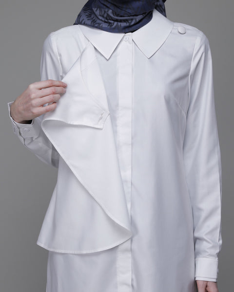 Flap White Tunic